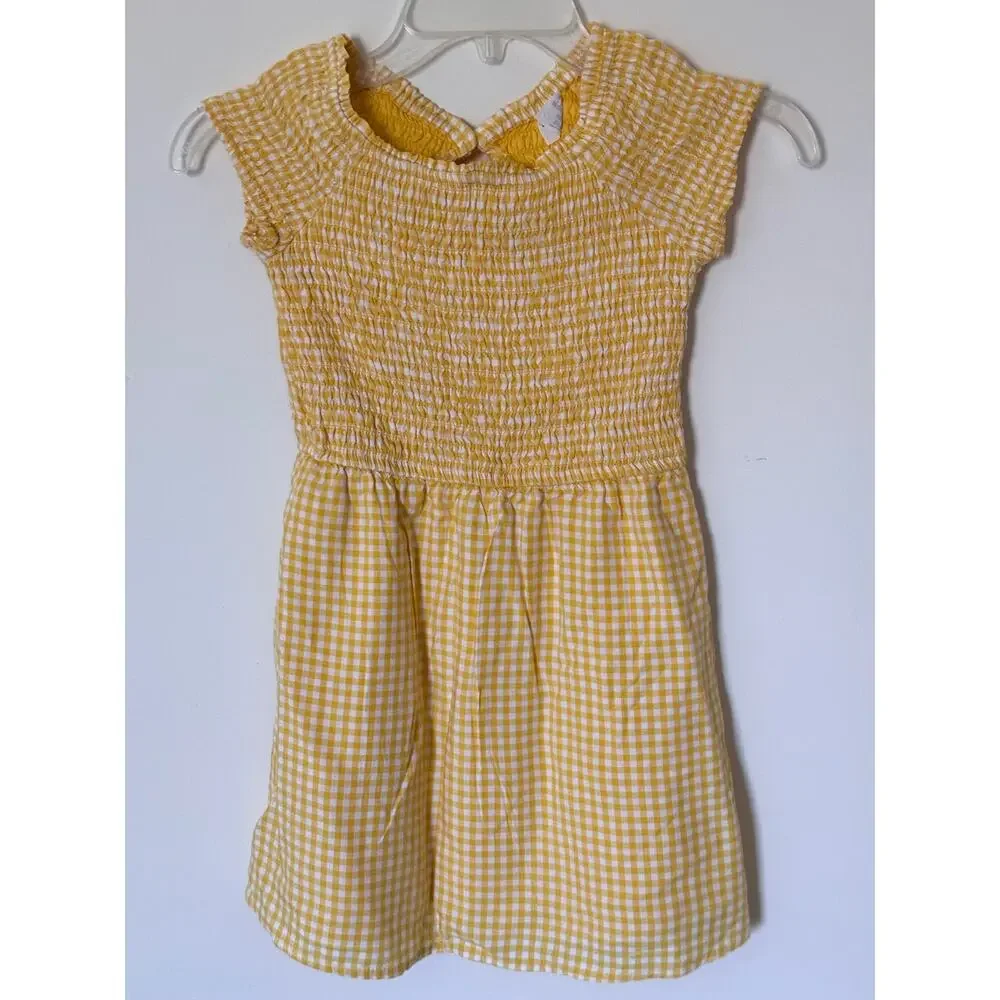 Abercrombie Kids Yellow White  Vichy Check Dress Size 5/6  Excellent condition